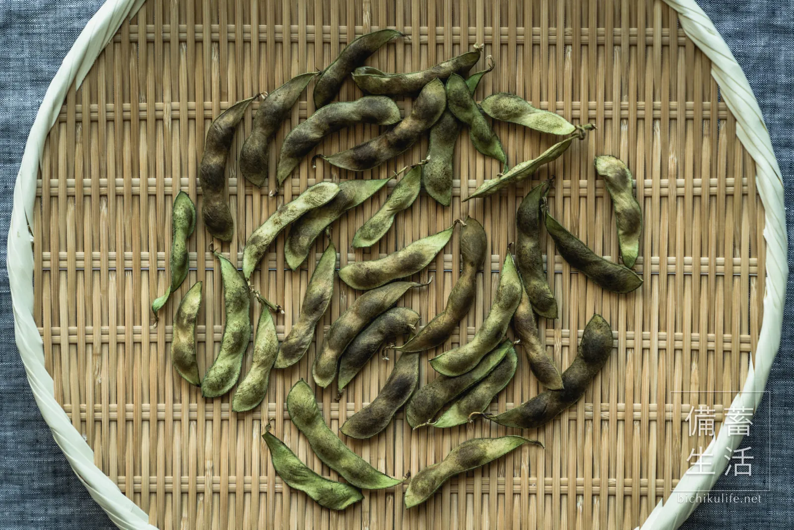 枝豆を干して4日経過