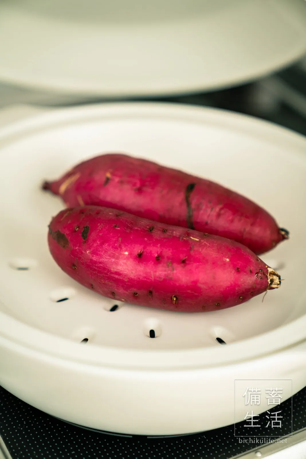 Steamed sweet potatoes