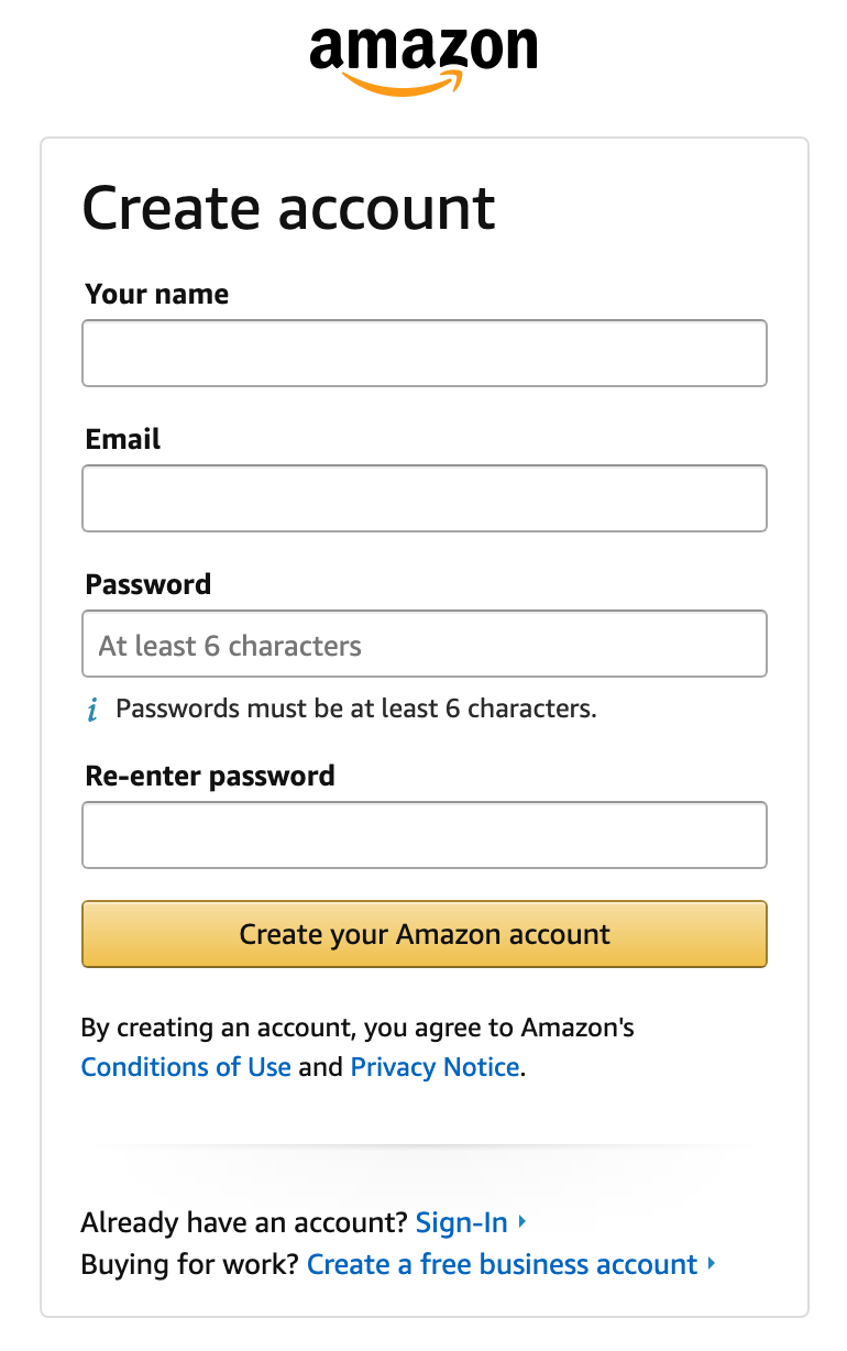 Amazon.com（アメリカ）の購入方法・個人輸入する方法 会員登録