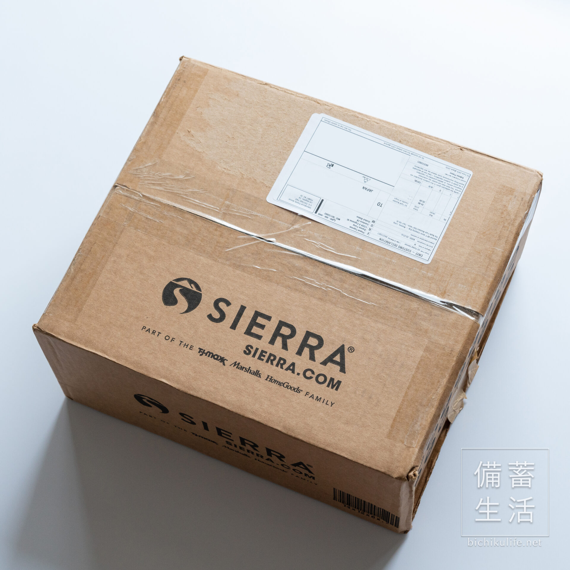 SIERRA 注文した商品が日本に到着